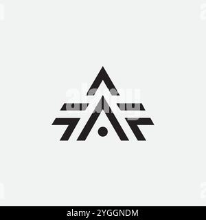 Vecteur un dernier modèle de conception de logo Illustration de Vecteur