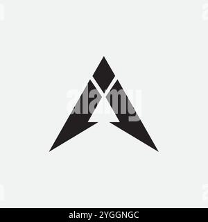 Vecteur un dernier modèle de conception de logo Illustration de Vecteur