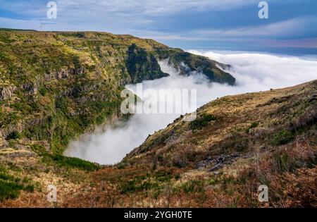 Ponta do sol, randonnée le long de la Levada do Paul Banque D'Images
