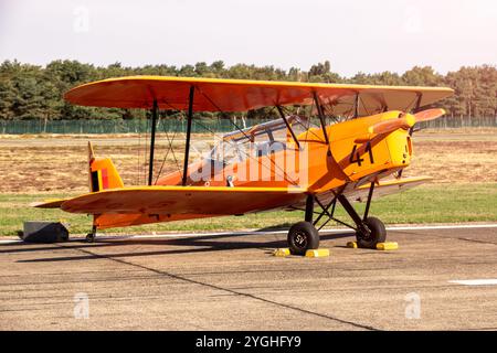 Stampe-Vertongen SV.4 biplan entraîneur-randonneur biplace à la base aérienne de Kleine-Brogel. Belgique - 8 septembre 2018 Banque D'Images