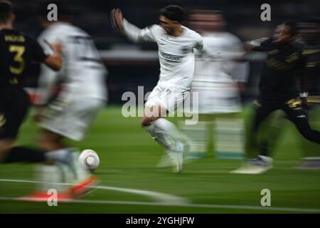 Francfort, Allemagne. 07 novembre 2024. Francfort, Allemagne, 7 novembre 2024 FRANCFORT, ALLEMAGNE - 7 NOVEMBRE : Omar Marmoush de l'Eintracht Francfort en action lors du match de l'UEFA Europa League opposant l'Eintracht Francfort et la Slavia Prague au Deutsche Bank Park le 7 novembre 2024 à Francfort, Allemagne. (Photo de Dan O' Connor/ATPImages) Dan O' Connor (Dan O' Connor/ATP images/SPP) crédit : SPP Sport Press photo. /Alamy Live News Banque D'Images