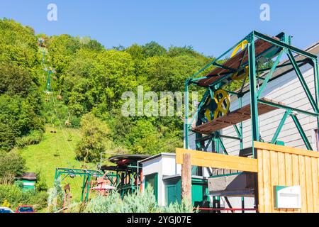 Bad Lauterberg im Harz, chairlift Burgseilbahn in Harz, Niedersachsen, Lower Saxony, Germany Stock Photo