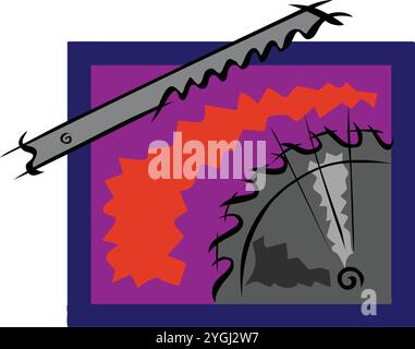 Icône de web de vecteur de lame de scie circulaire sur fond blanc. Illustration plate simple de l'illustration vectorielle de conception d'équipement de menuiserie Illustration de Vecteur