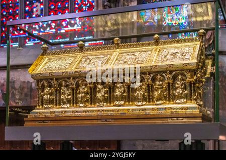 Aix-la-Chapelle, Cathédrale d'Aix-la-Chapelle, Octagon, Karlsschrein (Sanctuaire de Charlemagne) en Rhénanie-du-Nord-Westphalie, Allemagne Banque D'Images