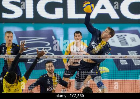 Lorenzo Cortesia de Rana Verona lors du match entre Rana Verona et Valsa Group Modena, saison régulière du champion italien de volleyball SuperLega Banque D'Images