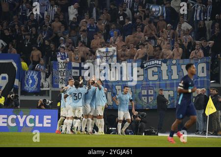 Rome, Rome, Italie. 7 novembre 2024. 4ème jour de l'UEFA Europa League entre S.S. Lazio VS F.C. Porto le 7 novembre 2024 au stade Olympique de Rome, italie (crédit image : © Stefano D'Offizi/ZUMA Press Wire) USAGE ÉDITORIAL SEULEMENT! Non destiné à UN USAGE commercial ! Banque D'Images