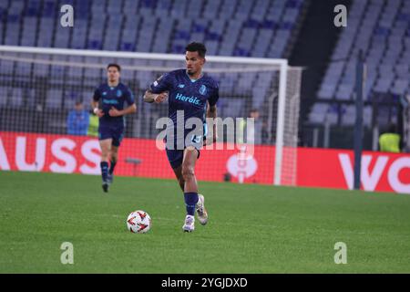 Roma, Latium, ITALIE. 8 novembre 2024. 07/11/2024 Rome, Stadio Olimpico, match de football valable pour Europa League 2024/24 entre SS Lazio vs SSC vs FC Porto. En photo : Galeno de Porto FC (crédit image : © Fabio Sasso/ZUMA Press Wire) USAGE ÉDITORIAL SEULEMENT! Non destiné à UN USAGE commercial ! Banque D'Images