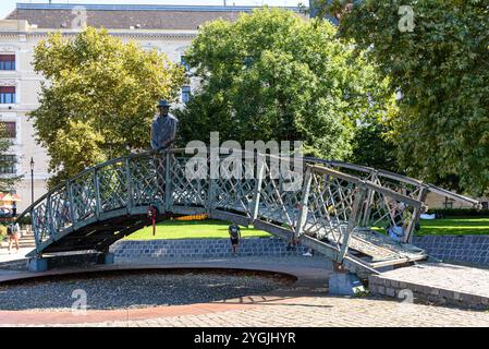 La statue du premier ministre martyr Imre Nagy à Budapest au Jaszai mari ter Banque D'Images