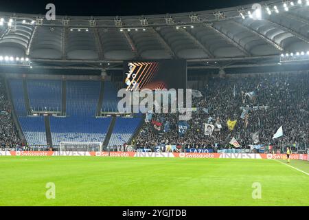 Stadio Olimpico, Rome, Italie. 7 novembre 2024. UEFA Europa League Football ; Lazio versus Porto ; Une vue générale du stade stadio Olimpico montrant le stand principal crédit : action plus Sports/Alamy Live News Banque D'Images