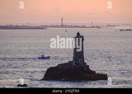 Ambiance nocturne à la pointe du Raz Banque D'Images