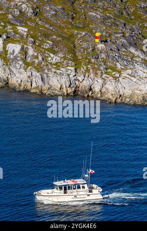 Feu de navigation, Nuuk, municipalité de Sermersooq, Groenland, Royaume du Danemark Banque D'Images