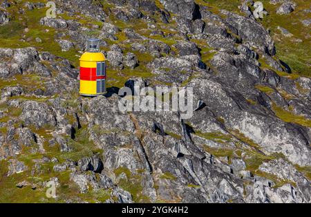 Feu de navigation, Nuuk, municipalité de Sermersooq, Groenland, Royaume du Danemark Banque D'Images