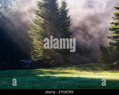 Fin de l'été au lac Geroldsee Banque D'Images