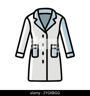 illustration vectorielle simple d'un manteau de plumeau , dans un style simple et propre, pour les graphiques d'affaires et de mode. illustration du plat de vêtements. Illustration de Vecteur