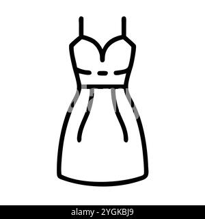 illustration vectorielle simple d'une robe de taille empire , dans un style simple et propre, pour les graphiques d'affaires et de mode. illustration du plat de vêtements. Illustration de Vecteur