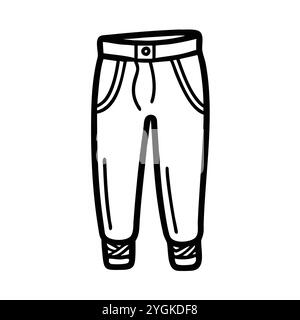 illustration vectorielle simple d'un joggers , dans un style simple et propre, pour les graphiques d'affaires et de mode. illustration du plat de vêtements. Illustration de Vecteur