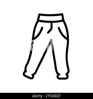 illustration vectorielle simple d'un joggers , dans un style simple et propre, pour les graphiques d'affaires et de mode. illustration du plat de vêtements. Illustration de Vecteur