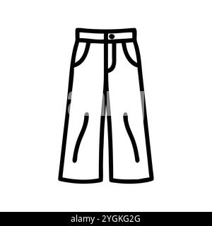 illustration vectorielle simple d'un pantalon palazzo , dans un style simple et propre, pour les graphiques d'affaires et de mode. illustration du plat de vêtements. Illustration de Vecteur