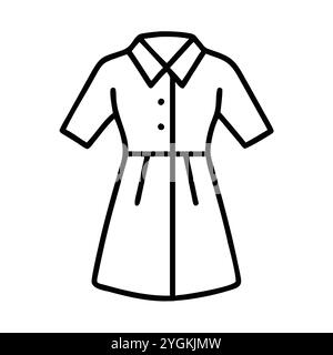 illustration vectorielle simple d'une robe de chemise , dans un style simple et propre, pour les graphiques d'affaires et de mode. illustration du plat de vêtements. Illustration de Vecteur