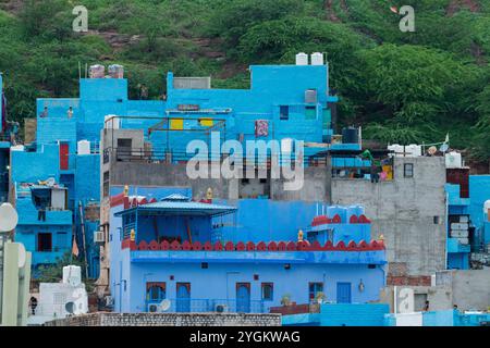 Couloir bleu, Jodhpur Banque D'Images