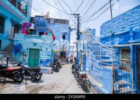 Couloir bleu, Jodhpur Banque D'Images