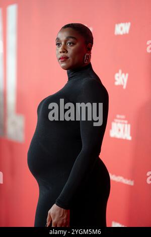 Lashana Lynch assiste à la première photo de 'The Day of the Jackal' à la Villa Wolkonsky à Rome, Italie, le 7 novembre 2024. (Photo de Luca Carlino/NurPhoto)0 crédit : NurPhoto SRL/Alamy Live News Banque D'Images