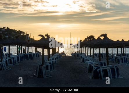 Plage de Platja de Santa Ponca, Majorque, Espagne Banque D'Images