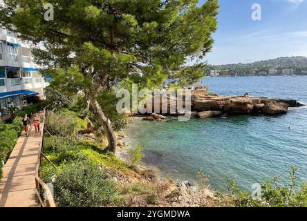 Côte de Calita Santa Ponca, Majorque, Espagne, Banque D'Images