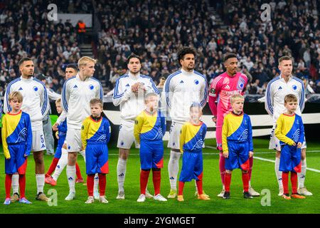 5 (FCK) - Gabriel Pereira, 17 (FCK) - Victor Froholdt, 2 (FCK) - Kevin Diks, 9 (FCK) - Allemand Onugkha, 1 (FCK) - Nathan Trott (gardien), 12 (FCK) - Luk Banque D'Images