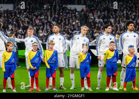 8 (FCK) - Magnus Mattsson, 5 (FCK) - Gabriel Pereira, 17 (FCK) - Victor Froholdt, 2 (FCK) - Kevin Diks, 9 (FCK) - Onugkha allemand. Conférence Europa Banque D'Images