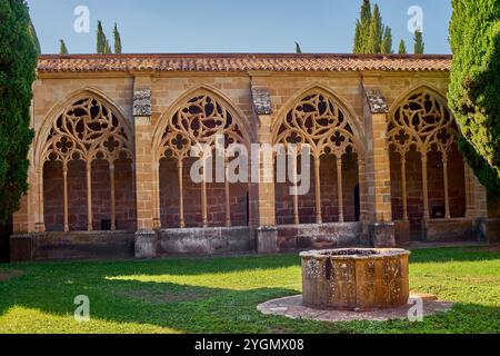 Monasterio de Santa Maria la Real de la Oliva à Navarre, Espagne - un monastère cistercien médiéval Banque D'Images