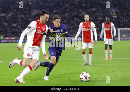 Amsterdam, pays-Bas. 07 novembre 2024. AMSTERDAM, 07-11-2024, JohanCruyff Arena, saison 2024/2025, UEFA Europa League match entre Ajax et Maccabi tel Aviv FC 5-0 Steven Berghuis crédit : Pro Shots/Alamy Live News Banque D'Images