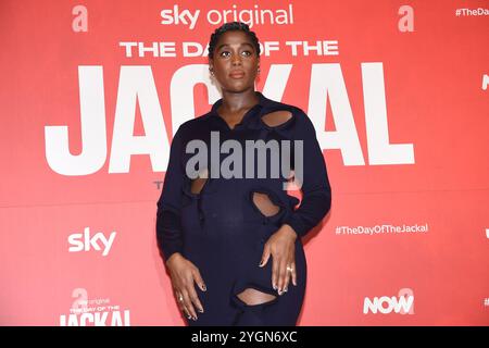 Roma, Latium. 07 novembre 2024. Lashana Lynch participe à la photocall du film The Day of the Jackal à l'Hôtel équipé Regis Rome (Italie) 07 novembre 2024 AllShotLive Credit : Sipa USA/Alamy Live News Banque D'Images