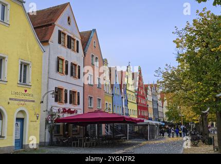 Maisons sur Unterer Markt dans le vieux centre-ville de Weiden in der Haut-Palatinat. Weiden OPF, Bavière, Allemagne, Europe Banque D'Images