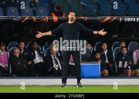 7 novembre 2024, stade Olimpico, Rome, Italie ; UEFA Europa League Football ; Lazio contre Porto ; Vitor Bruno entraîneur-chef du FC Porto Banque D'Images