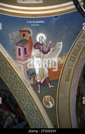 Peinture de Saint Jean l'évangéliste dans Panagia Faneromeni Eglise orthodoxe grecque Vouliagmeni Athènes Grèce Banque D'Images