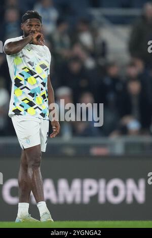 Roma, Italie. 07 novembre 2024. Nuno Tavares du Latium lors de l'UEFA Europa League en groupe unique entre le Latium et Porto au stade olympique de Rome, Italie - jeudi 7 novembre 2024 - Sport Soccer (photo Alfredo Falcone/LaPresse) crédit : LaPresse/Alamy Live News Banque D'Images