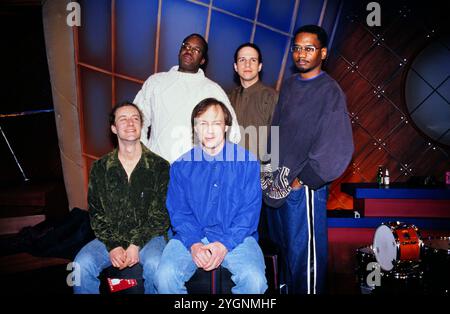 Bill Evans (Mitte), amerikanischer Jazz und Pop Saxophonist & Push Band, Live in Europe, 1995. Banque D'Images