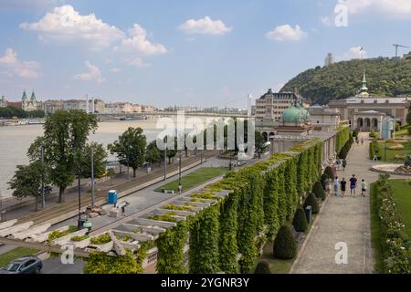 Colline et jardins du château de Buda, Budapest, Hongrie Banque D'Images