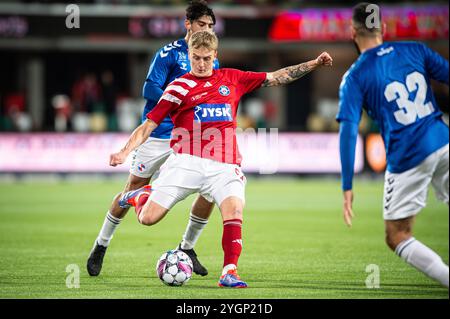 Silkeborg, Danemark. 30 octobre 2024. Pelle Mattsson (6 ans) de Silkeborg SI vu lors du match de la coupe danoise Oddset Pokalen entre Holbaek et Silkeborg IF au JYSK Park à Silkeborg. Banque D'Images