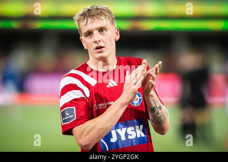 Silkeborg, Danemark. 30 octobre 2024. Pelle Mattsson de Silkeborg vu après le match de coupe danoise Oddset Pokalen entre Holbaek et Silkeborg IF au JYSK Park à Silkeborg. Banque D'Images