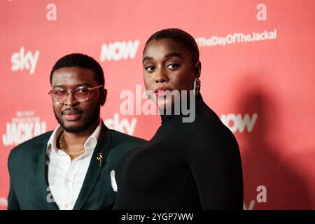 ROME, ITALIE - 07 NOVEMBRE : Lashana Lynch assiste à la première conférence photo 'le jour du Jackal' à la Villa Wolkonsky le 07 novembre 2024 à Rome, Italie. (P Banque D'Images