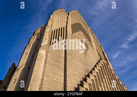 Église Grundtvigs dans le quartier Bispebjerg, Copenhague, Danemark, Europe, fusion de l'expressionnisme de briques et de l'architecture gothique Banque D'Images