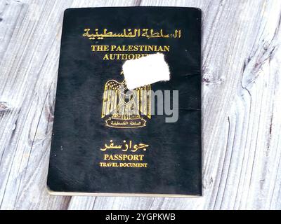 Le passeport de l'autorité palestinienne, titre de voyage, pour les résidents palestiniens des territoires palestiniens aux fins de voyages internationaux, Banque D'Images