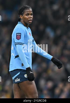 Manchester, Royaume-Uni. 08 novembre 2024. Khadija Shaw de Manchester City lors du match de Super League féminine Barclays Manchester City Women vs Tottenham Hotspur's Women au stade Etihad, Manchester, Royaume-Uni, le 8 novembre 2024 (photo par Cody Froggatt/News images) à Manchester, Royaume-Uni le 11/8/2024. (Photo de Cody Froggatt/News images/Sipa USA) crédit : Sipa USA/Alamy Live News Banque D'Images