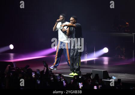 Ninho et Niska concert release party de l'album ' GOAT' à l'Adidas Arena Banque D'Images