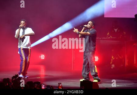 Ninho et Niska concert release party de l'album ' GOAT' à l'Adidas Arena Banque D'Images