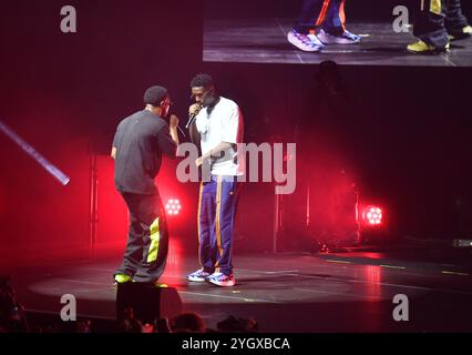 Ninho et Niska concert release party de l'album ' GOAT' à l'Adidas Arena Banque D'Images