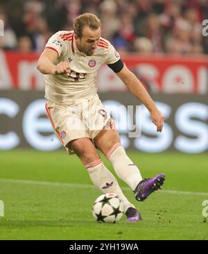 Munich, Deutschland. 06 novembre 2024. firo : 06.11.2024, football, soccer, Ligue des Champions, saison 2024/2025, 4ème journée FC Bayern Munich - Benfica Lisbon, Harry Kane, FC Bayern Munich, FCB, Munich, action individuelle, crédit : dpa/Alamy Live News Banque D'Images