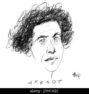 Portrait de Hannah Arendt Banque D'Images